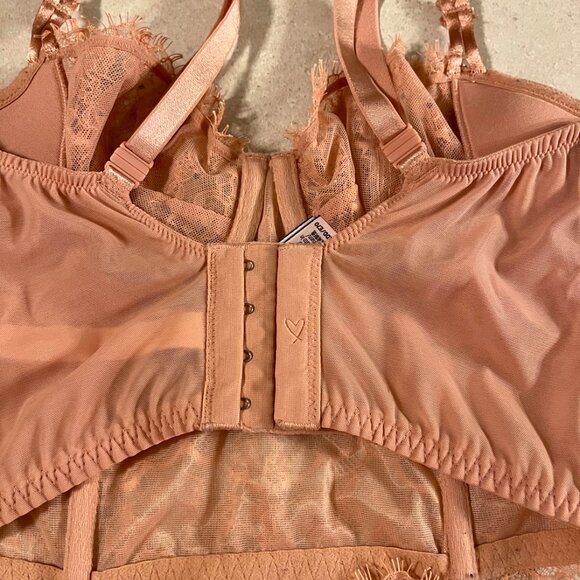 Victoria's Secret Dream Angels Bustier Bra Push up without padding 32DD Pink Lac - Picture 6 of 10